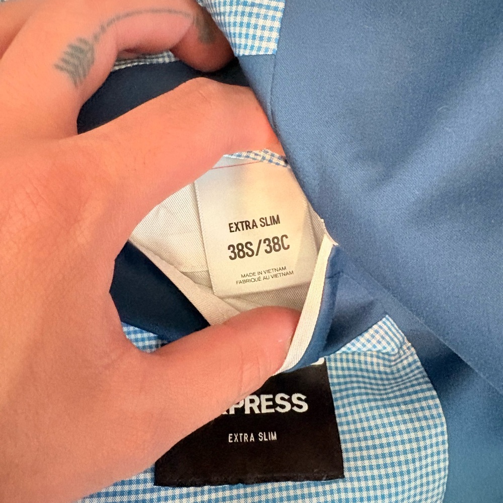 Express Men's Teal Dress Jacket and Pants - Picture 3 of 4